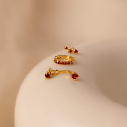 Birthstone Earring Trio Set
