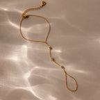 Turquoise Hand Chain Bracelet