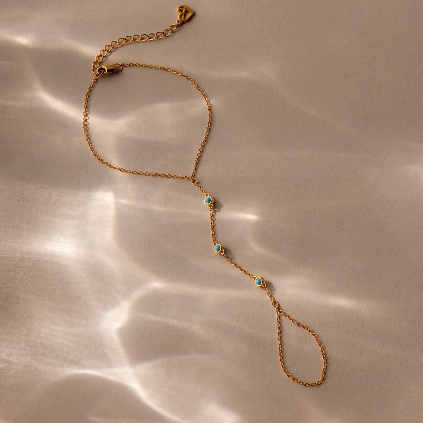 Turquoise Hand Chain Bracelet