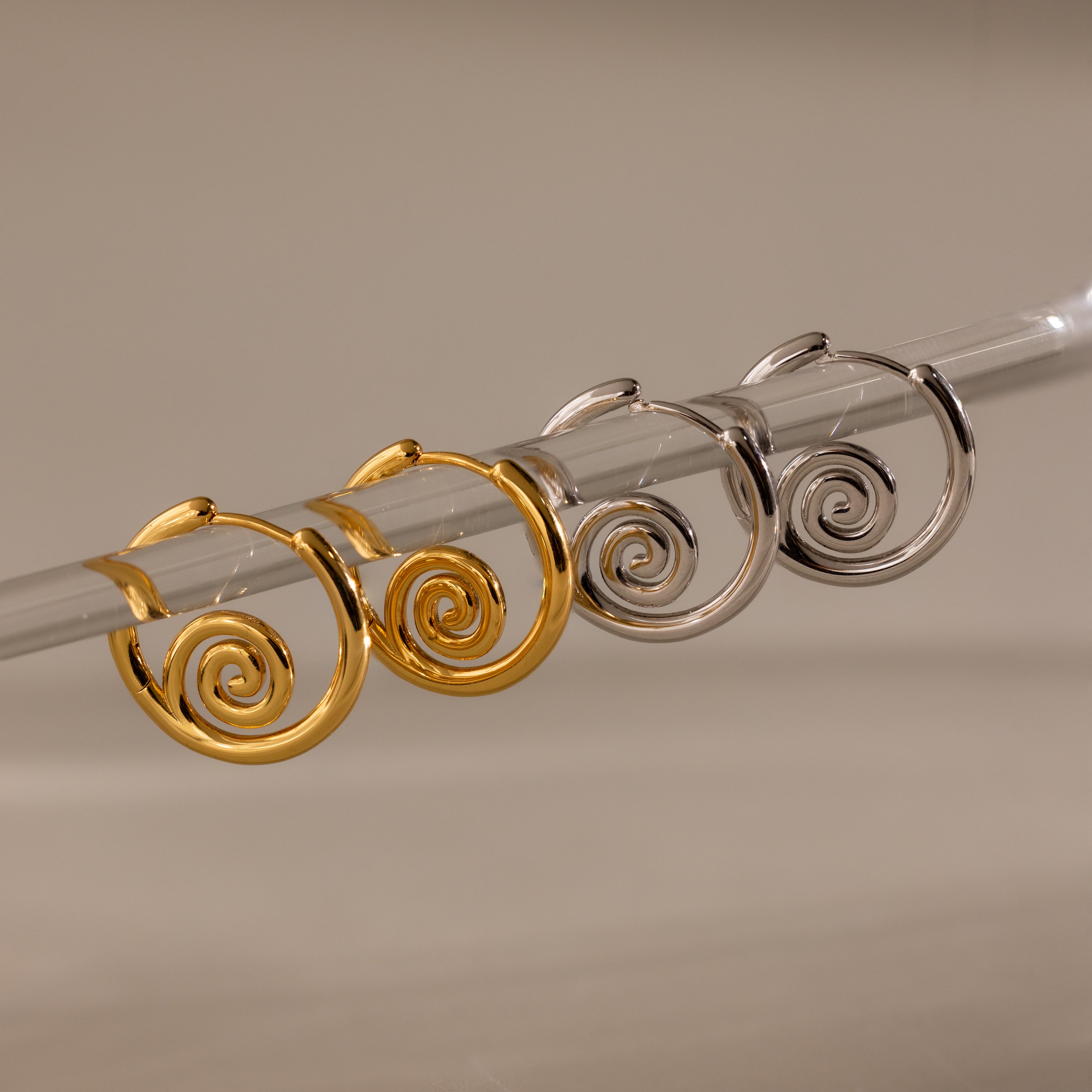 Spiral Swirl Hoops