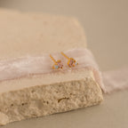 Pink Baguette Opal Studs