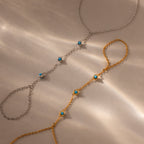 Turquoise Hand Chain Bracelet