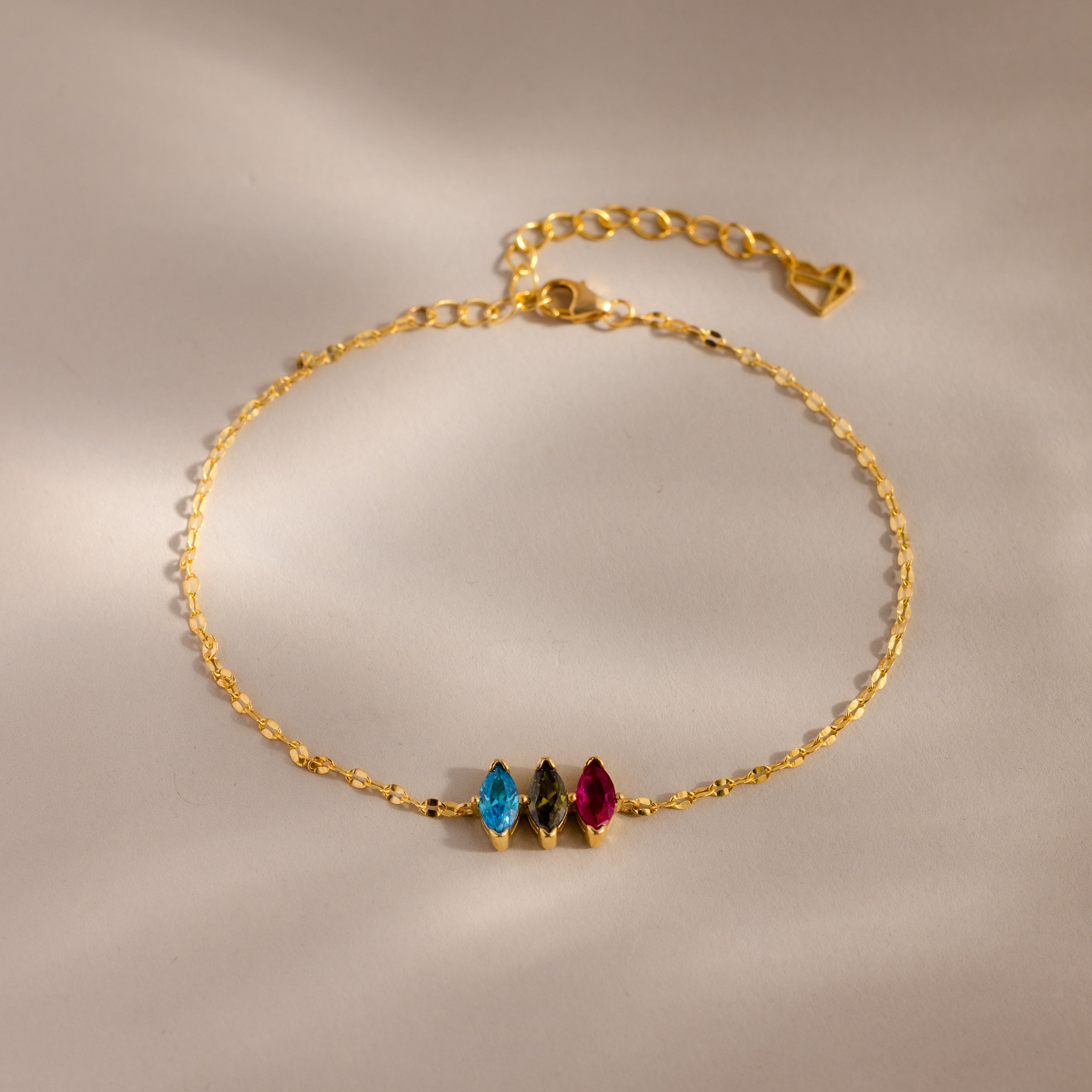 Multiple Marquise Birthstone Bracelet
