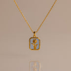 Birth Flower Charm Necklace