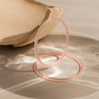 Thin Pink Jade Bangle Set