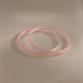 Thin Pink Jade Bangle Set