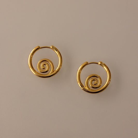 Spiral Swirl Hoops