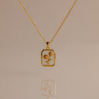 Birth Flower Charm Necklace
