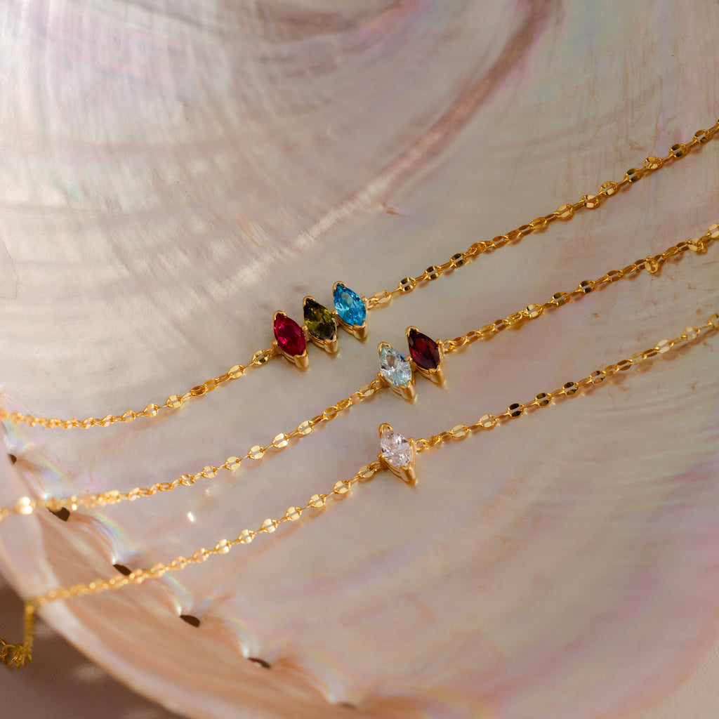 Multiple Marquise Birthstone Bracelet