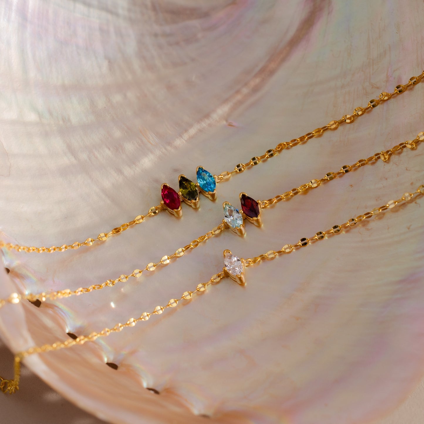 Multiple Marquise Birthstone Bracelet