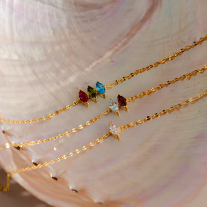 Multiple Marquise Birthstone Bracelet