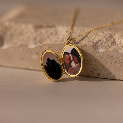 Floral Handwriting Locket Necklace