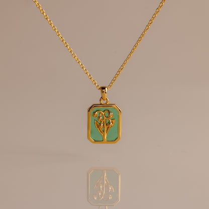 Birth Flower Charm Necklace