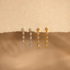 Diamond Chain Drop Earrings