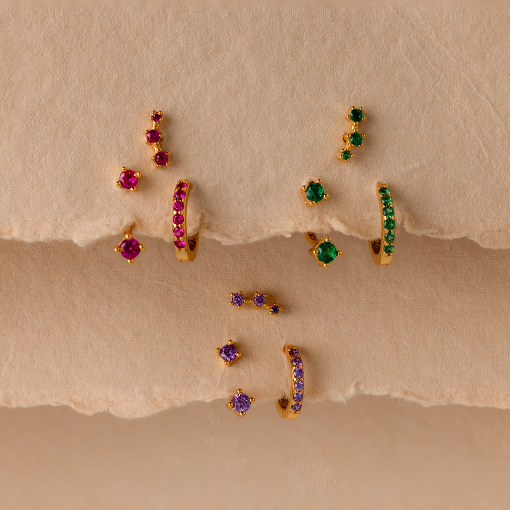 Birthstone Earring Trio Set
