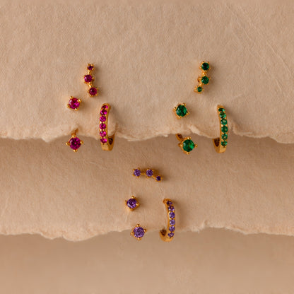 Birthstone Earring Trio Set