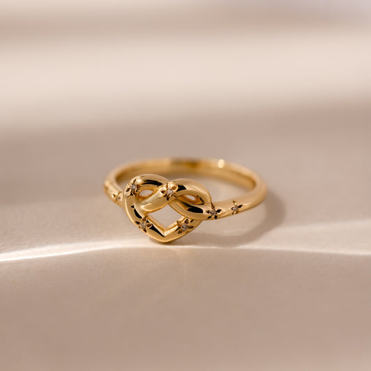 Starry Love Knot Ring