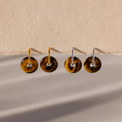 Tiger's Eye Duo Hoops