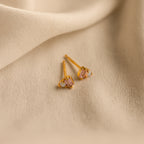 Pink Baguette Opal Studs