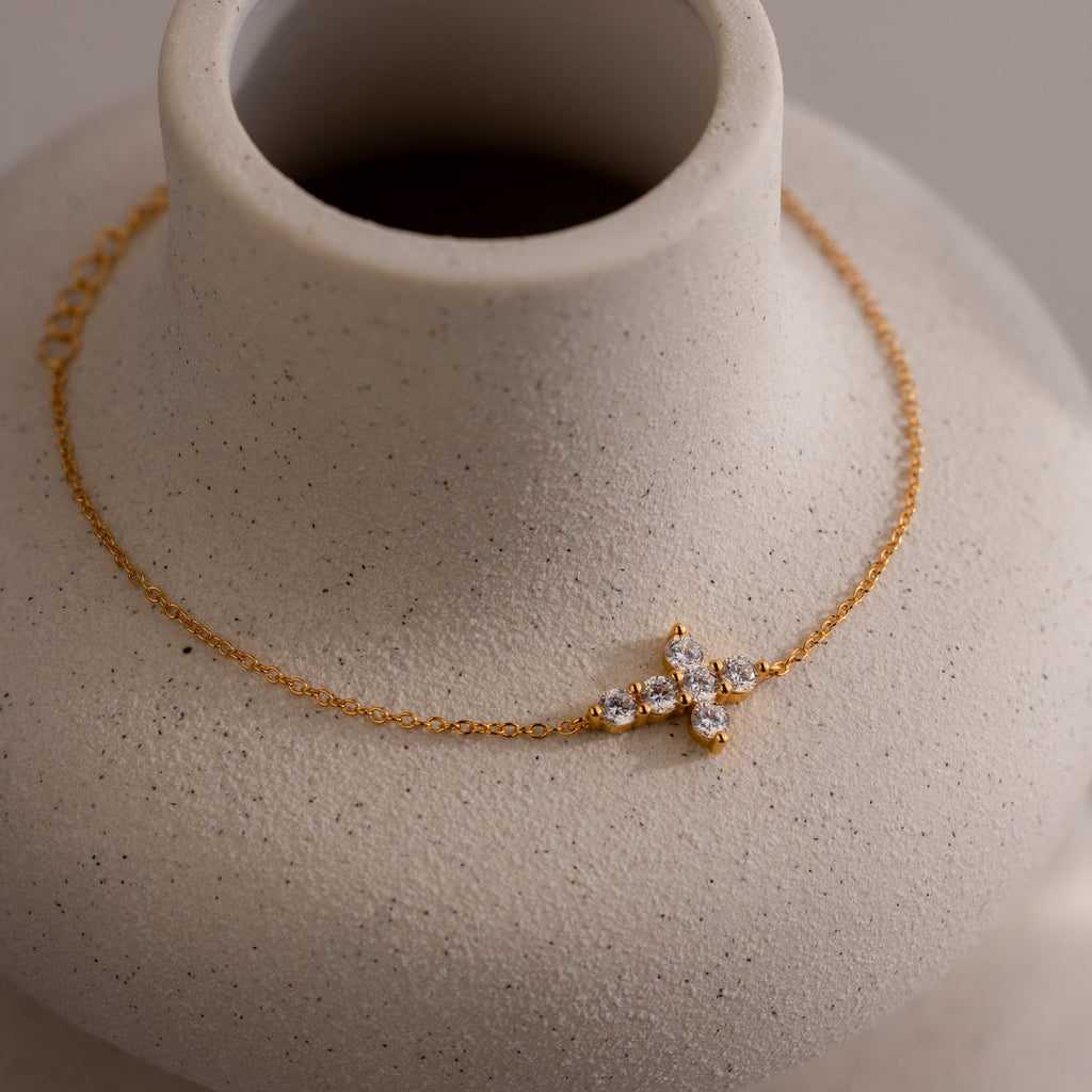 Diamond Cross Bracelet