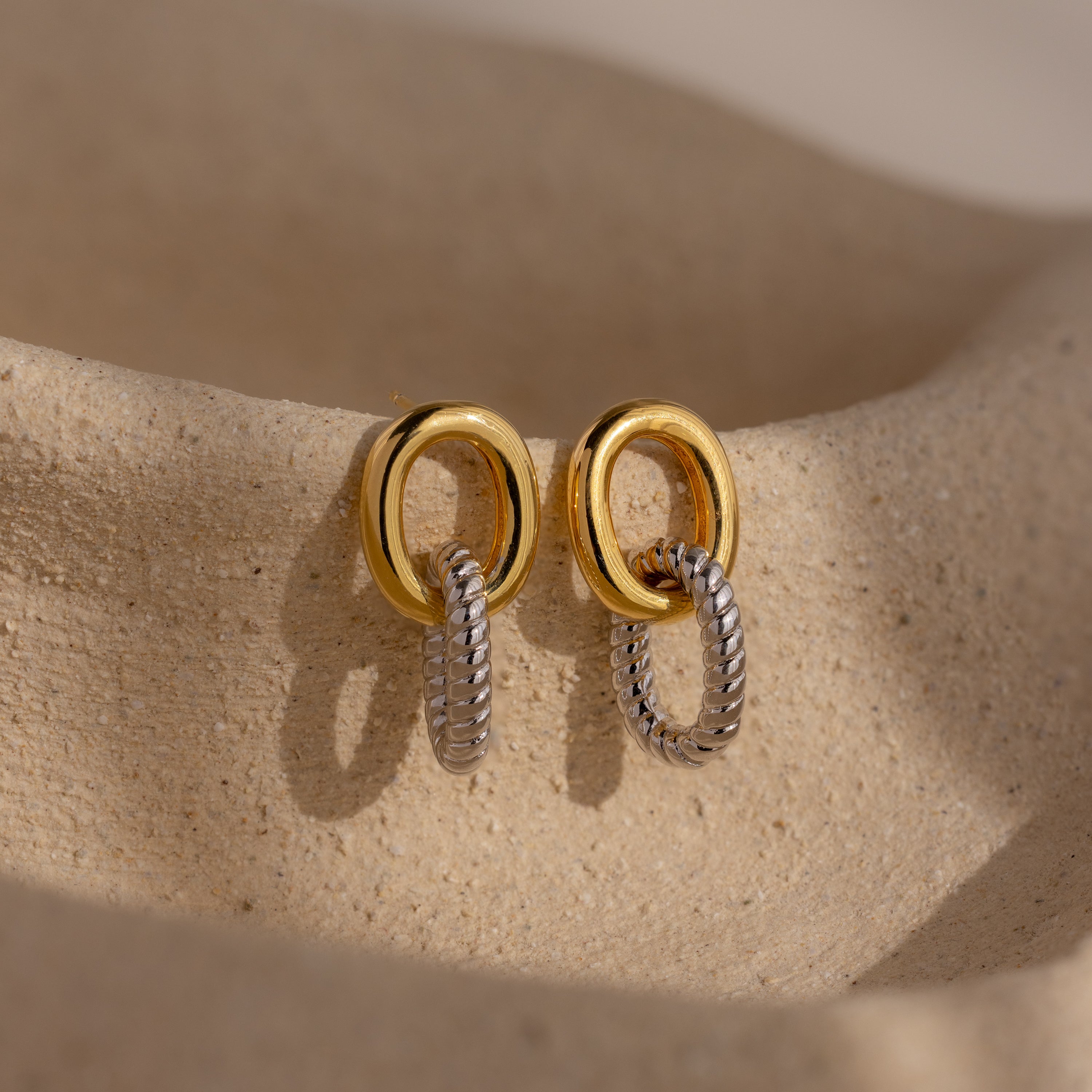 Twisted Link Earrings