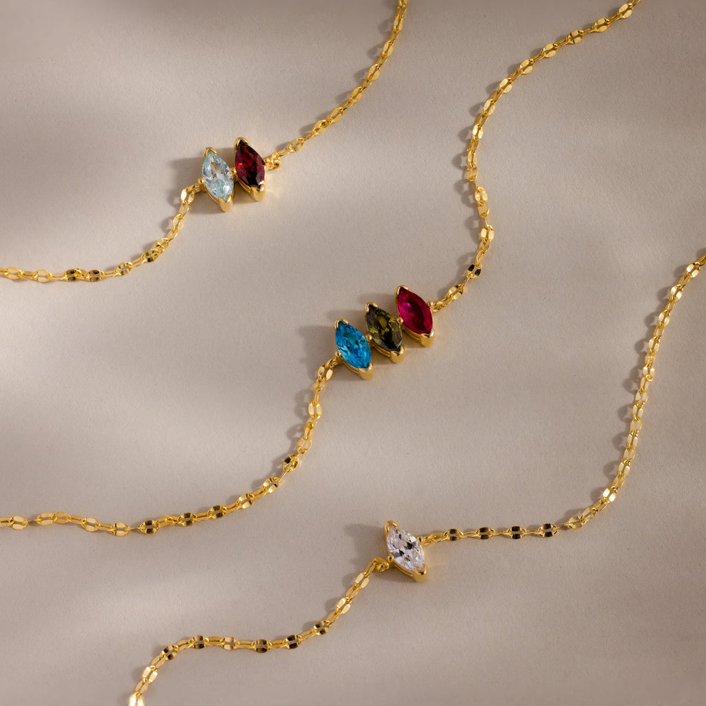 Multiple Marquise Birthstone Bracelet
