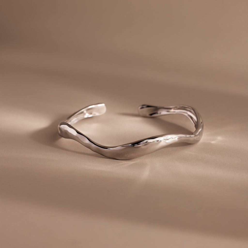 Organic Wavy Cuff Bracelet
