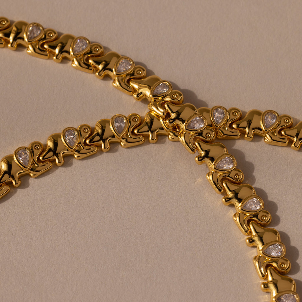 Diamond Elephant Tennis Bracelet