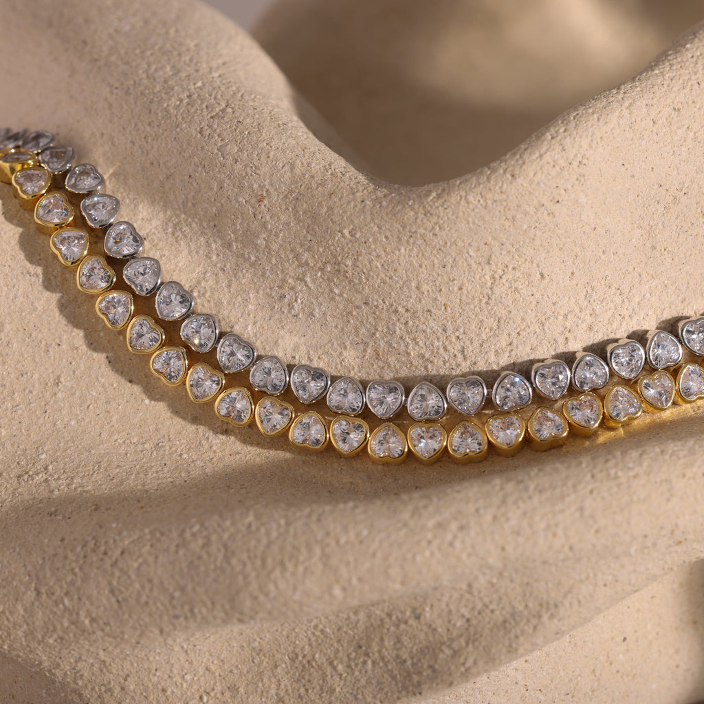 Heart Tennis Bracelet