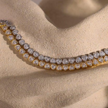 Heart Tennis Bracelet