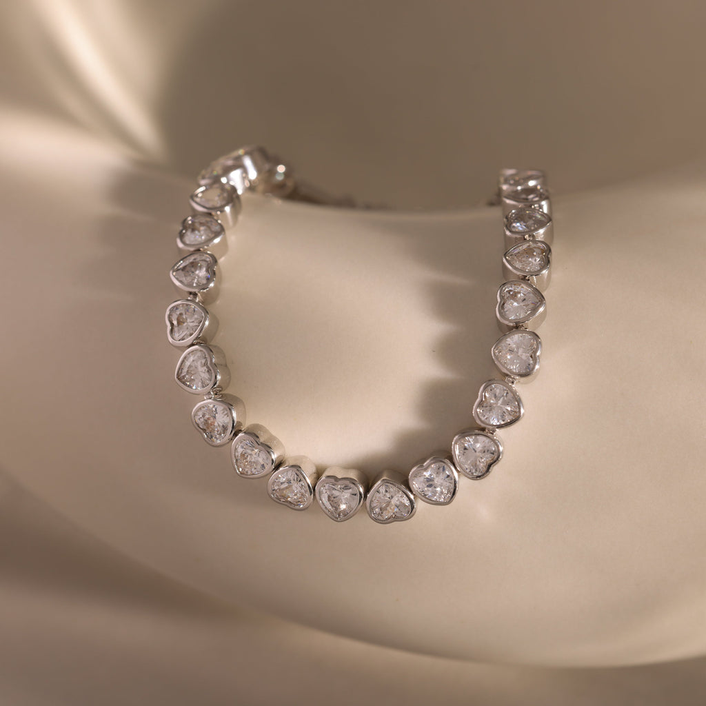 Heart Tennis Bracelet