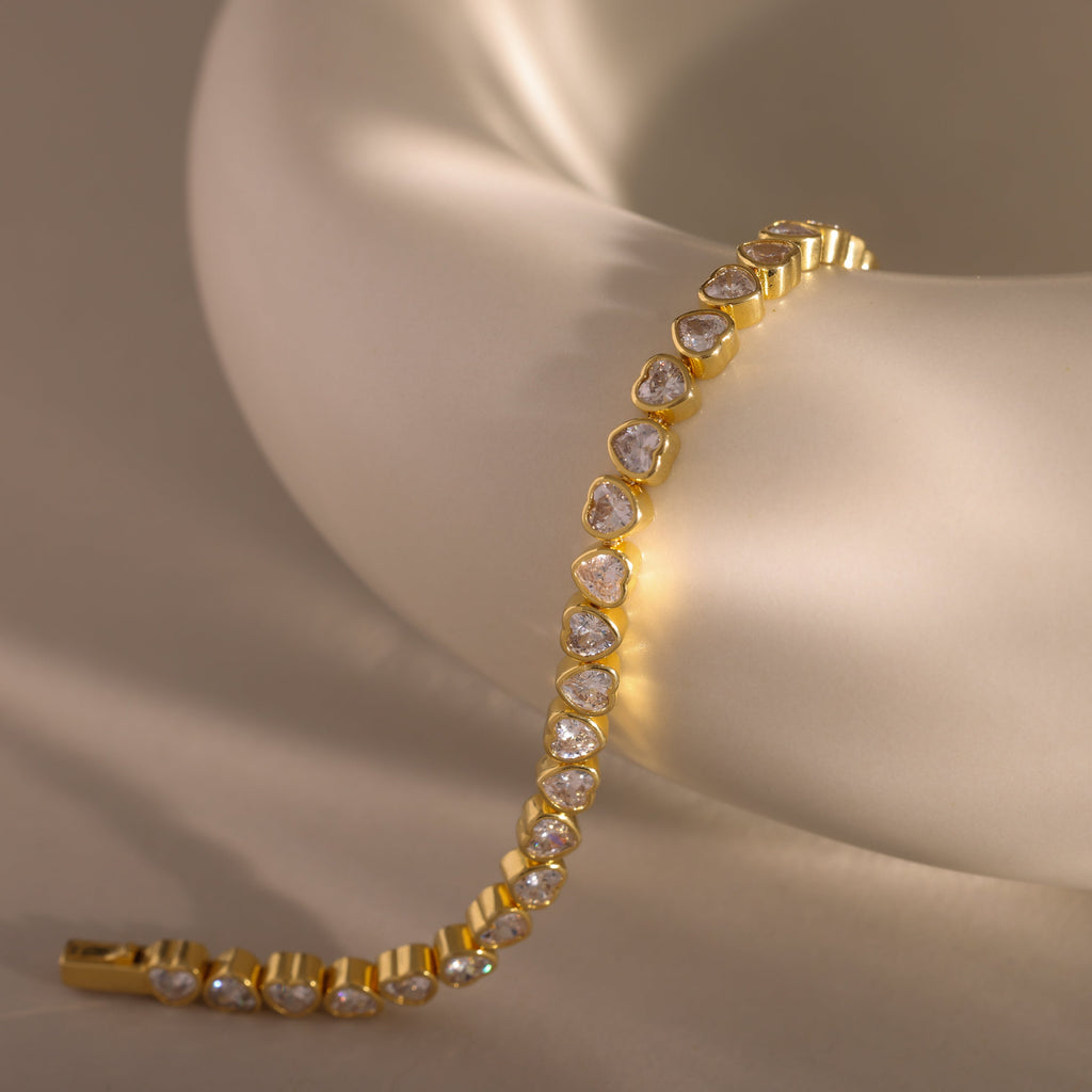 Heart Tennis Bracelet