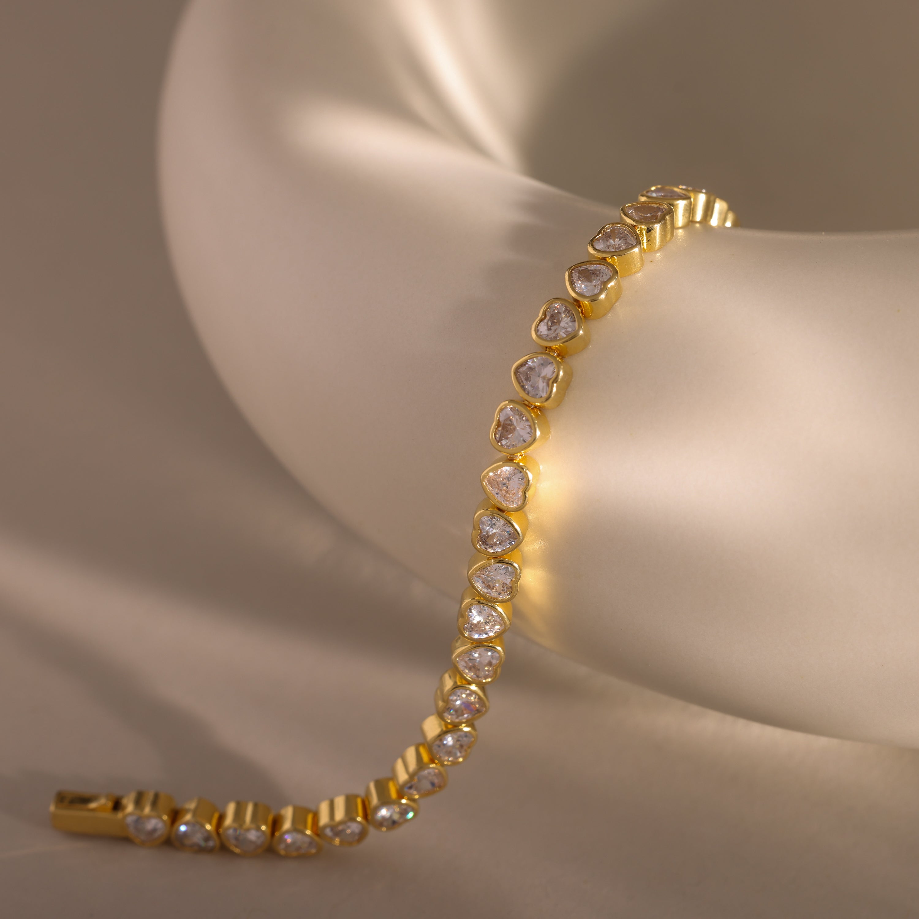 Heart Tennis Bracelet