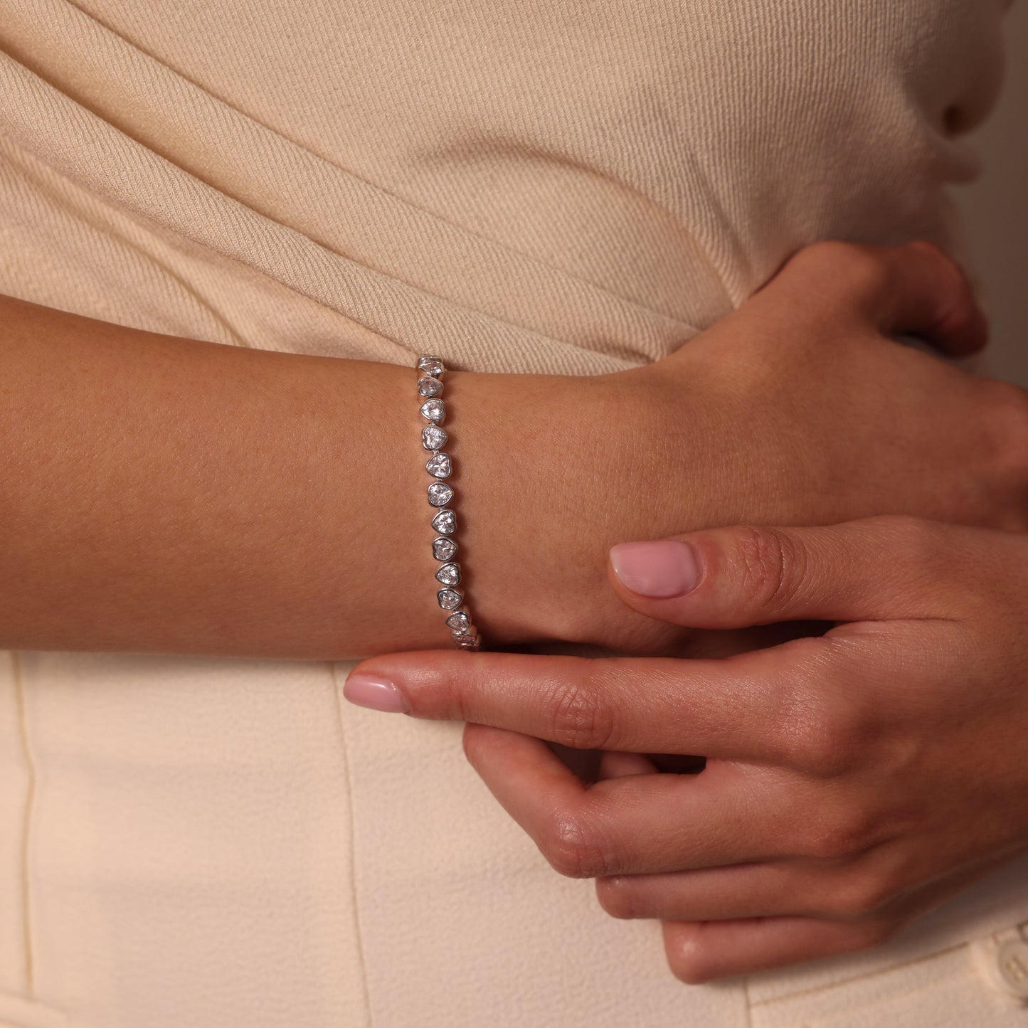 Heart Tennis Bracelet