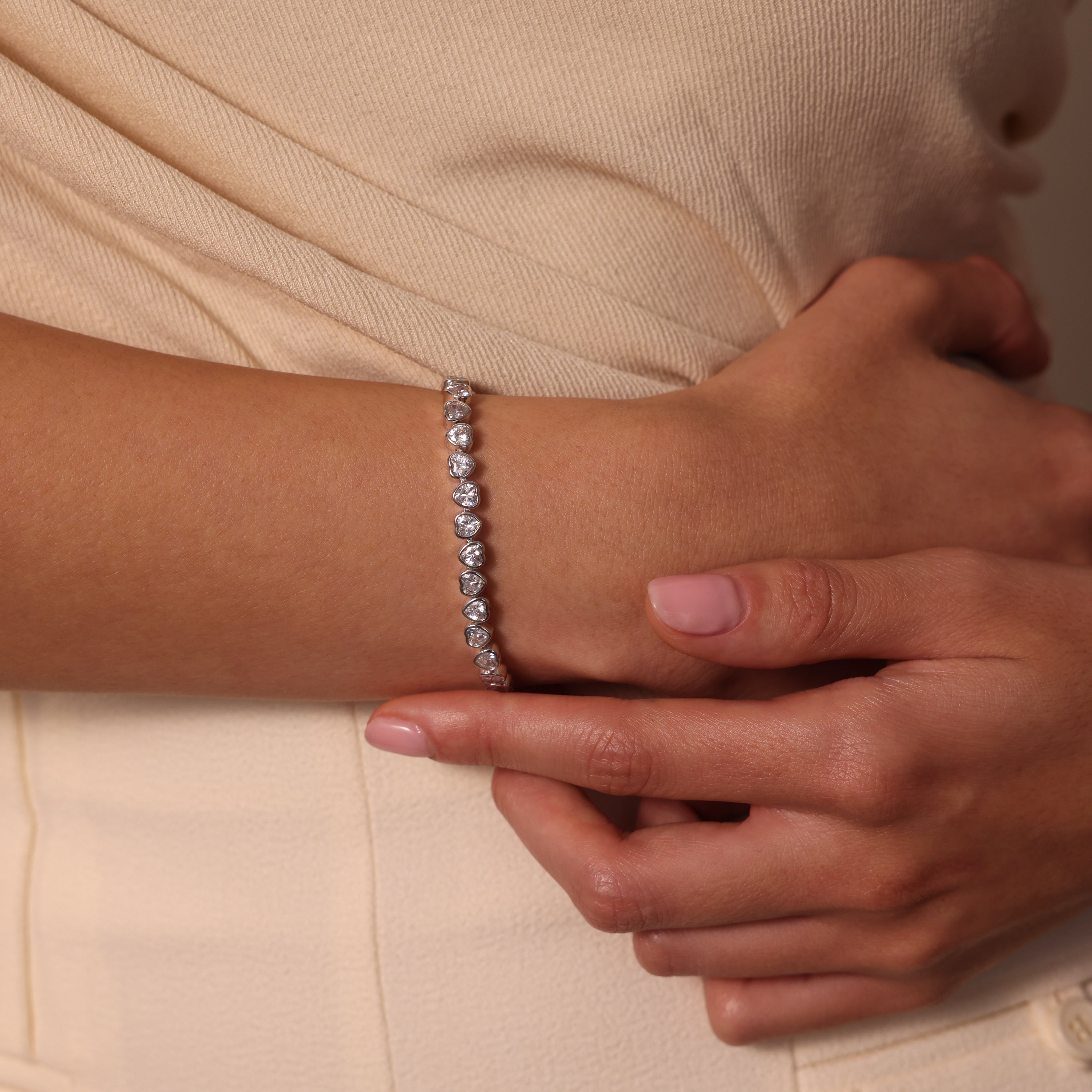 Heart Tennis Bracelet