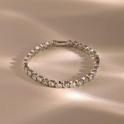 Heart Tennis Bracelet