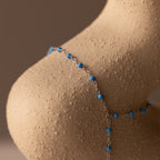 Ocean Beaded Hand Chain Bracelet