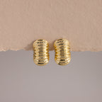 Chunky Ribbed Hoops