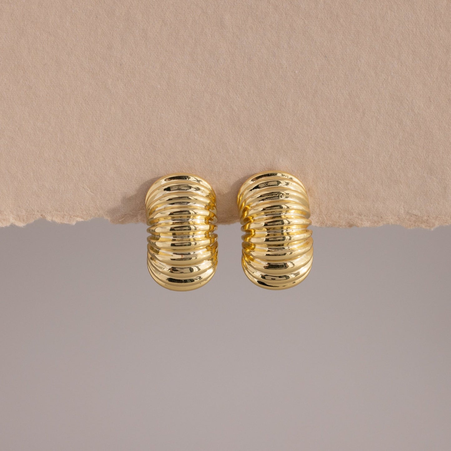 Chunky Ribbed Hoops