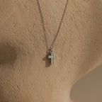 Opal Cross Necklace