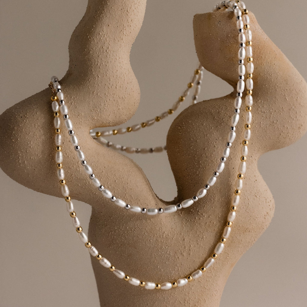 Beaded Pearl Necklace