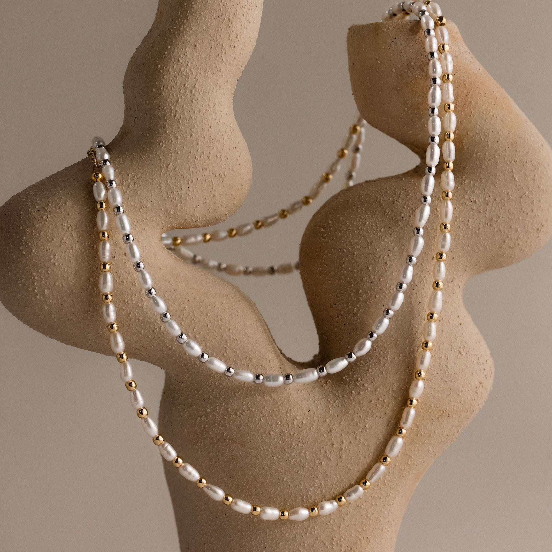 Beaded Pearl Necklace