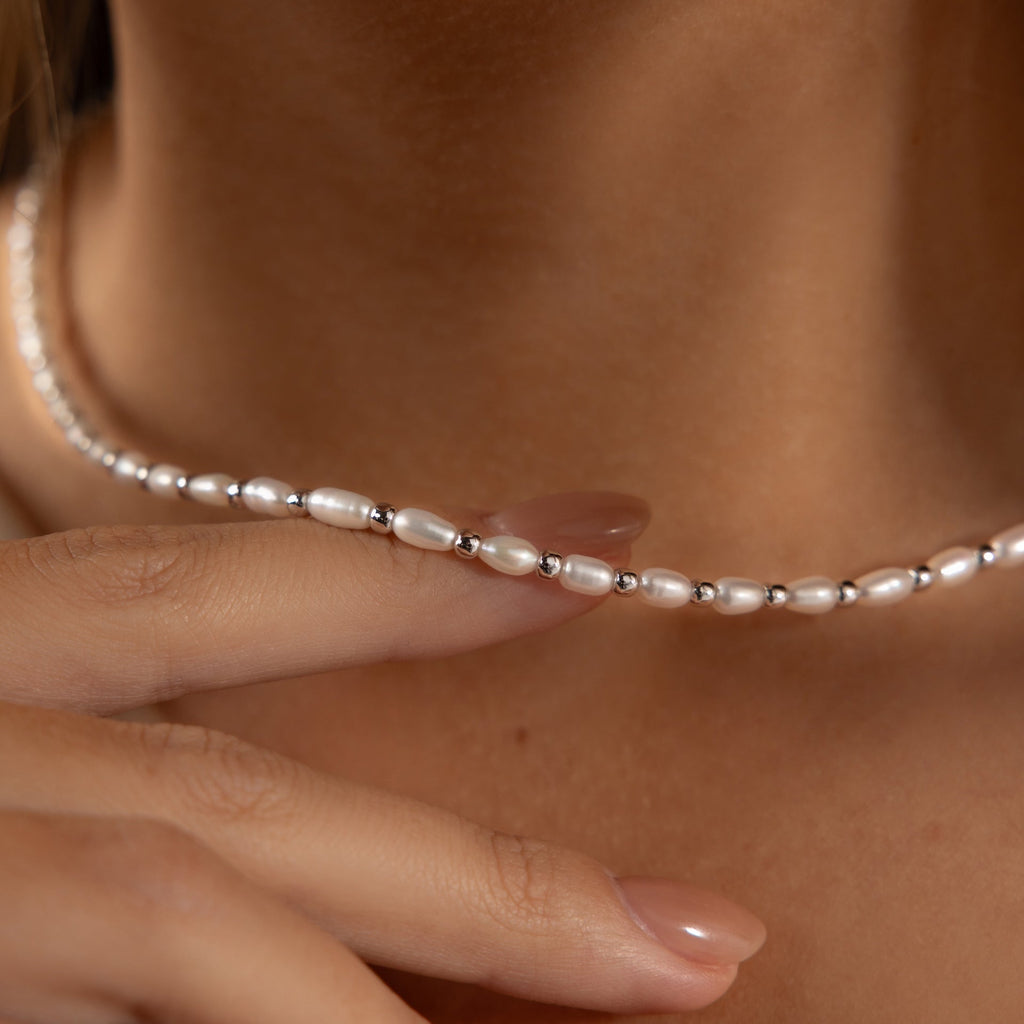 Beaded Pearl Necklace