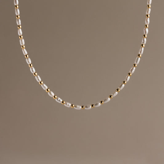 Beaded Pearl Necklace