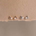 Pearl Diamond Cluster Studs
