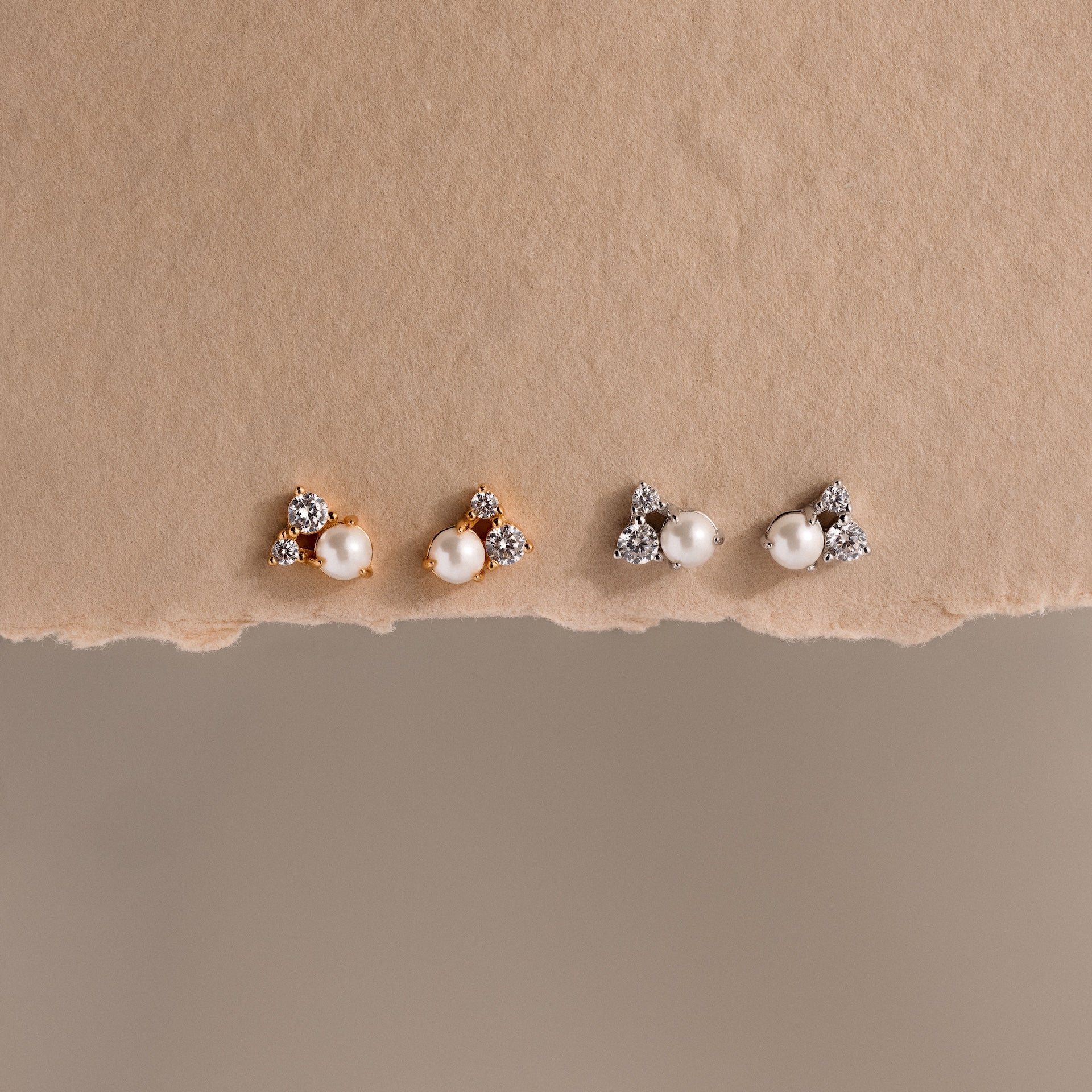 Pearl Diamond Cluster Studs