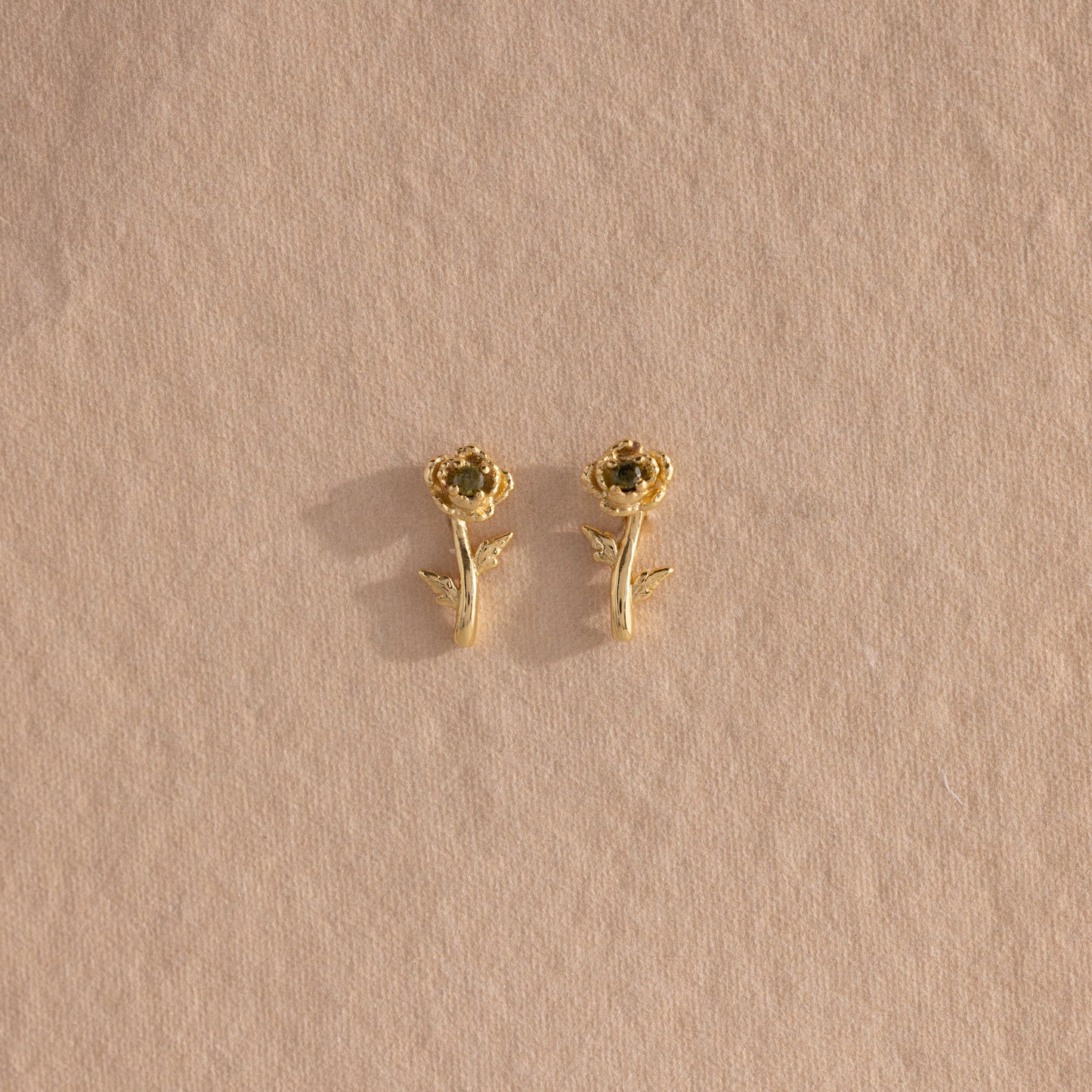 Birth Flower Stud Earrings
