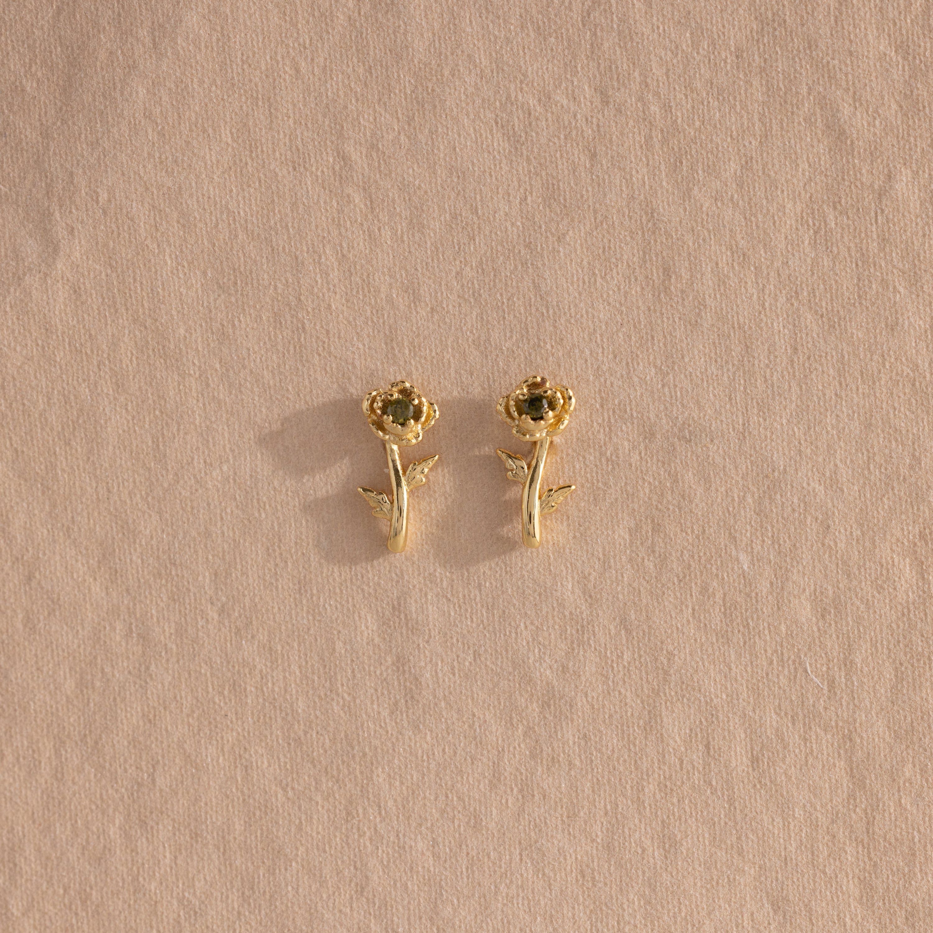 Birth Flower Stud Earrings