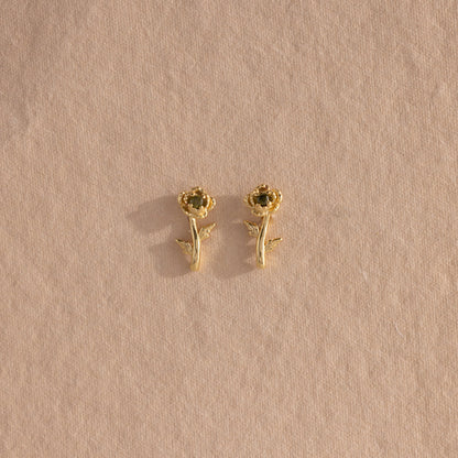 Birth Flower Stud Earrings