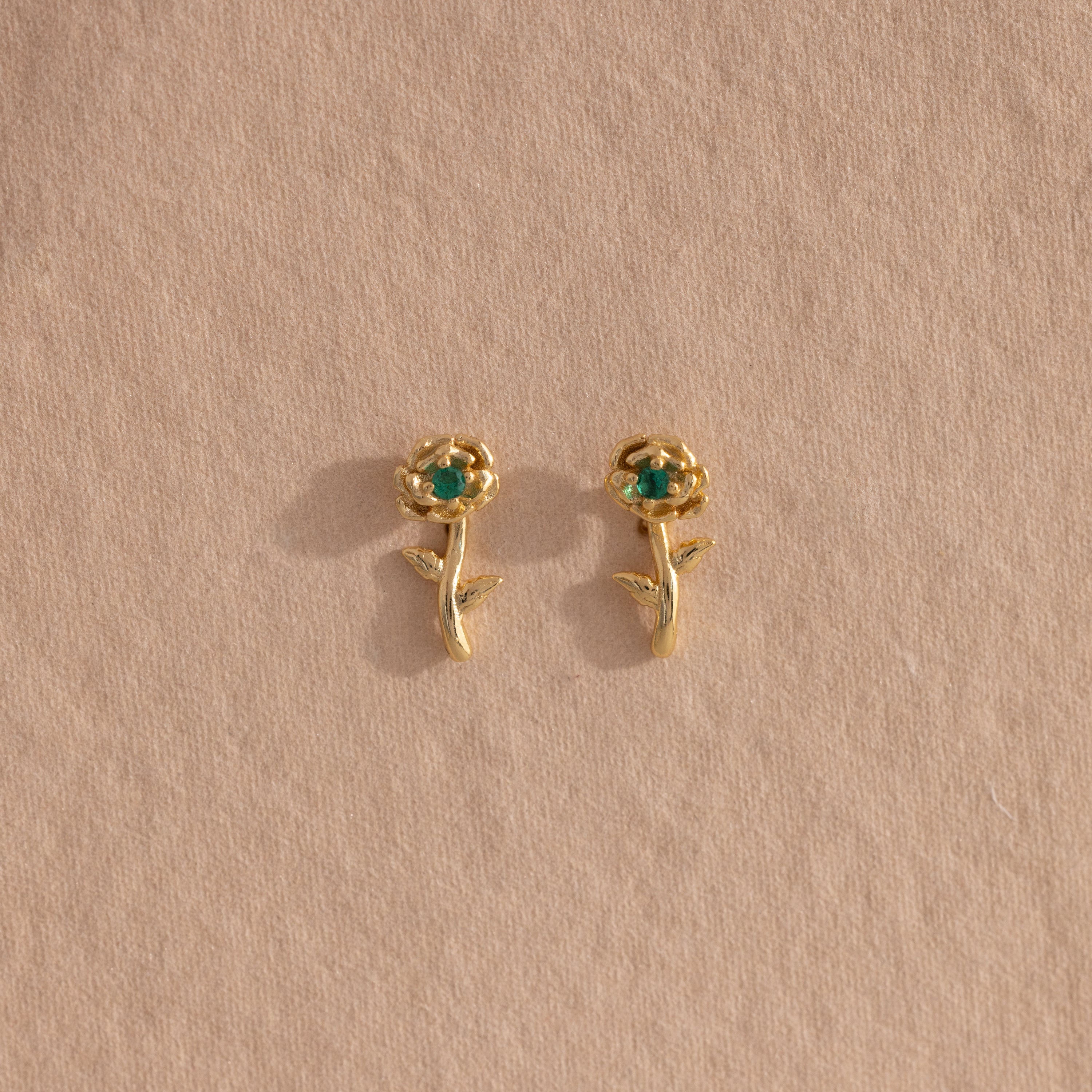 Birth Flower Stud Earrings